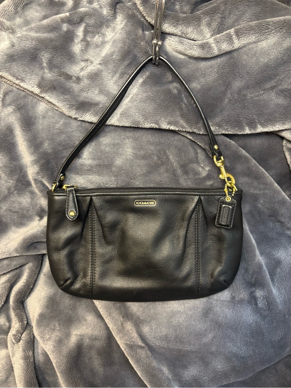 Y2K Coach Campbell Collette Black Leather Shoulder Bag, With Hangtag